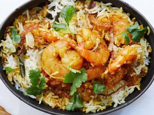 Shrimp Biryani.