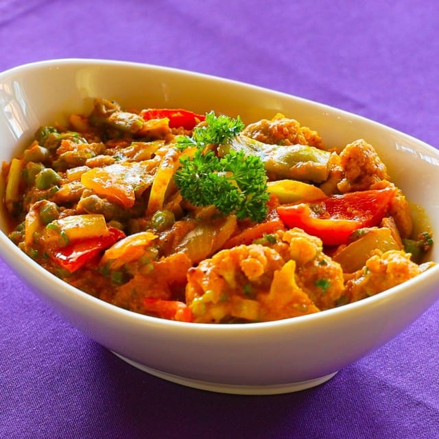 Paneer Vegetable Krahi.